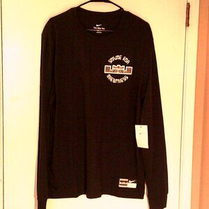 NIKE LEBRON JAMES "Greatness Max90 LS 2 Tee" MENS BLACK T-SHIRT L HF6191-010